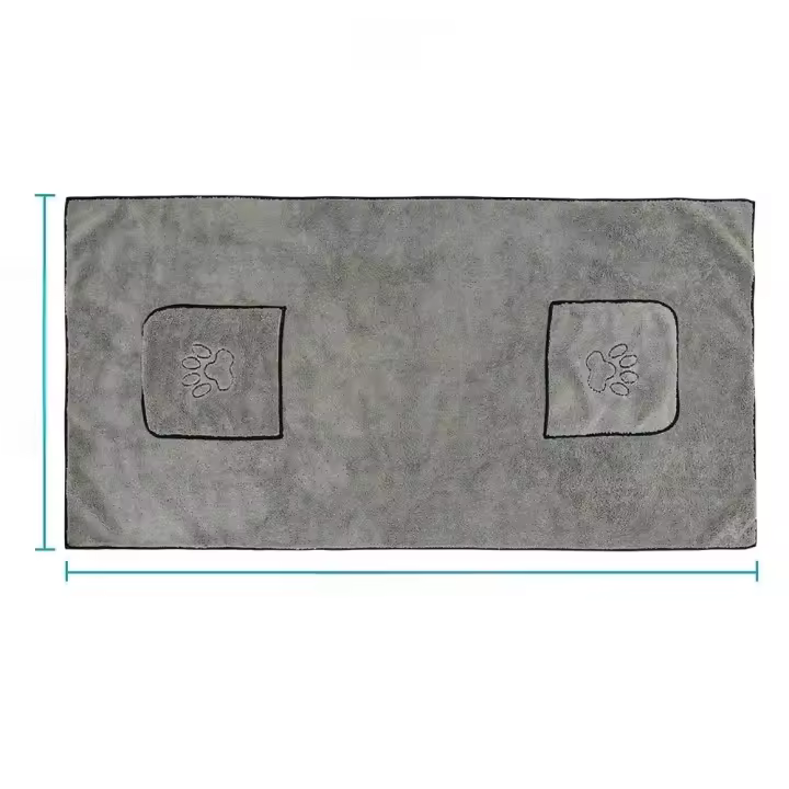 Toalla De Baño Para Perros Grandes Y Gatos Super Absorbente Y Secado Rápido Microfibra Algodón 100% Suministros De Baño Para Mascotas - 1