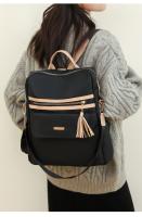 Mochila De Trabajo ligera para mujer, morral de viaje informal, resistente al agua, color negro y rosa - details 1