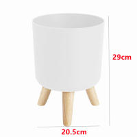 Maceta con soporte de madera para plantas, estante de exhibición para interiores, escritorio, decoración de sala de estar, maceta de flores de pie - details 7