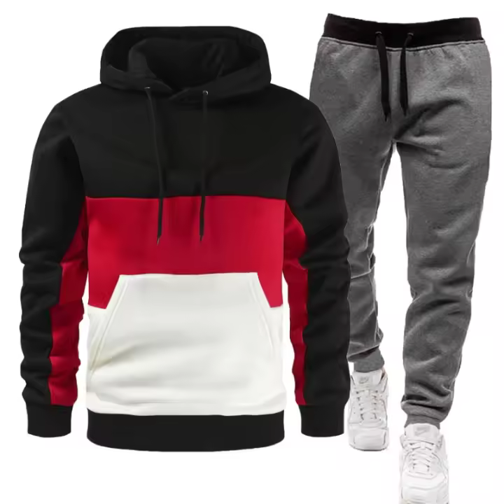 Ropa holgada de moda deportiva para hombre de estilo coreano, novedad informal de dos piezas - 1