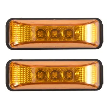 Luces LED Laterales Amarillas Para Vehículos - Pack De 4, 12/24V, Para Caravanas, Camiones, Remolques