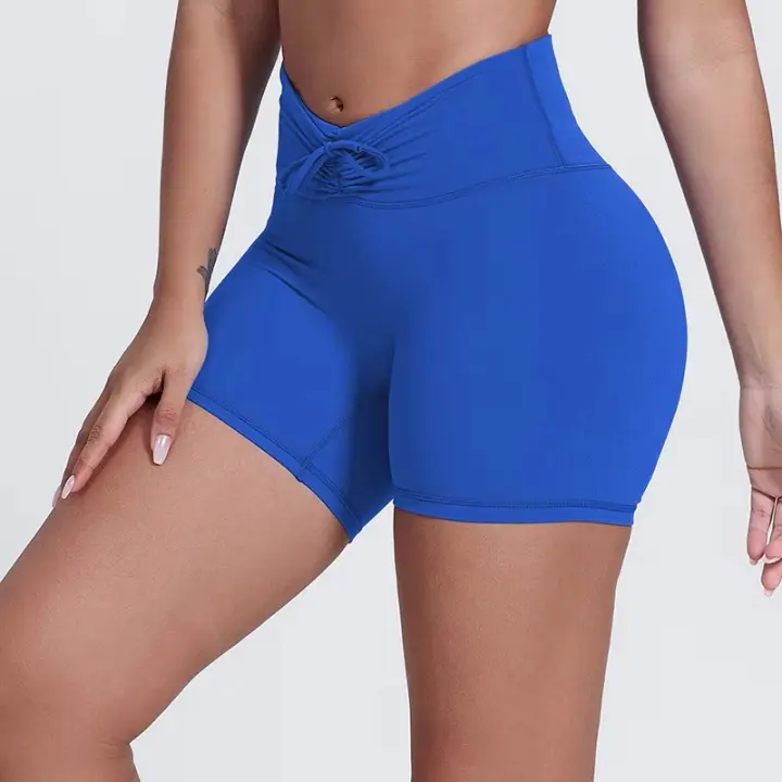 SHINBENE-pantalones cortos deportivos Super Cloud para gimnasio, Shorts sexys de cintura alta con cordones para Yoga, entrenamiento, correr, 4 ", 2,0 - 1