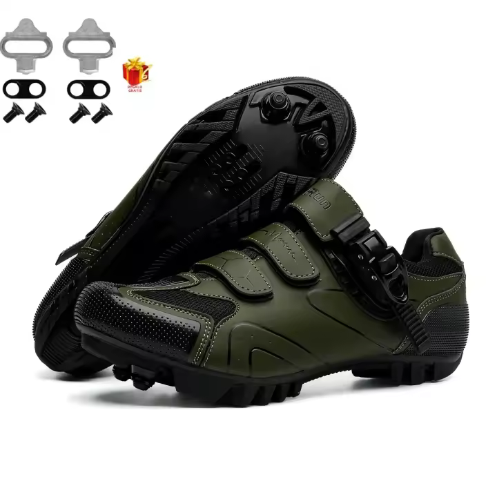 Zapatos de Ciclismo para Hombres y Mujeres Hebilla Doble Giratória Ideales para Ciclismo de Carretera y Deportes al Aire Libre Catología Deportes y Ocio - 1