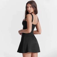 Mingmingxi verano encantador Spaghetti Strap A e vestido elegante satén negro fiesta de vacaciones alta elasticidad vestidos de mujer 2023 - details 3