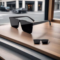 Gafas de Moda Cuadradas para Hombre con Diseño Geométrico - Montura de PC Duradera, Lentes HD TAC para Conducir y Uso Diario, Diseño Ligero y Moderno, Estilo Casual, Gafas para Conducir |   Diseño Elegante y Liviano - details 0