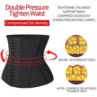 Entrenador de cintura moldeador de cuerpo cinturón de sudor adelgazante recortador de cintura para mujeres cinturón adelgazante para pérdida de peso del vientre recortador de barriga con ajuste - details 2