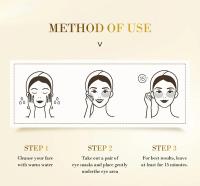 Máscara de Ojos de Hidratina 24K Oro Producto de Cuidado de la Piel Coreano para Eliminar Ojeras - details 3