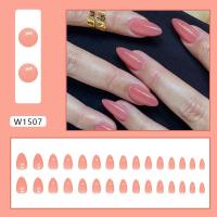 24pcs Uñas Postizas Largas Y Ovaladas En Color Puro Francés Gris Con Ojo De Gato Uñas Press on Para DIY Manicura Desmontables - details 8