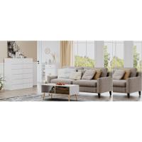 Cómoda blanca, cómoda blanca de 47,2 pulgadas de alto para dormitorio, cómoda de madera moderna con cajones profundos, cómoda para sala de estar, guardería - details 6