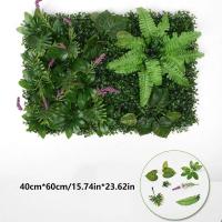 Decoración artificial nacional y de la selva del hogar, plantas falsas, césped colgante, panel de pared verde, valla de jardín, 60x40cm - details 2