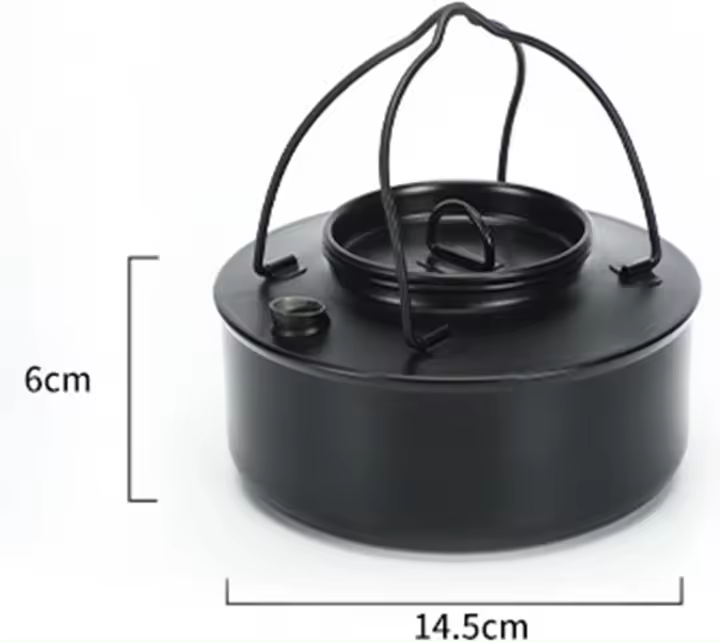 Tetera para acampar, tetera para senderismo, estufa al aire libre, olla para agua hervida - 1