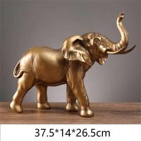 Estatuilla de esculturas de animales para decoración del hogar, elefante de la suerte, estatua de resina, adorno para manualidades, decoración de habitación, regalo de Navidad DIY - details 19