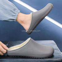 Nuevo Zuecos de madera para jardín con forro de lana de invierno de alta calidad, pantuflas cálidas de felpa para interior para hombre 38-45 #   Precio bajo - details 8