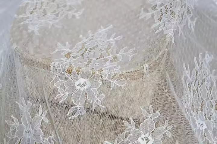 Encaje de Pelo con Hilo Único de Malla Ultra Delgada 3 METERS Accesorios de Vestido DIY Hechos a Mano para Bodas Materiales de Boda Tela de Red Poliéster Decoraciones para Fiestas - 1