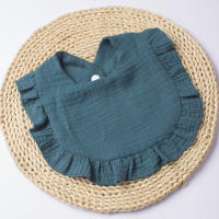 Babero de gasa para niños y niñas, algodón puro, color caramelo, cómodo babero para Saliva, toalla de Saliva de encaje de color sólido para bebé, productos para bebé - details 9