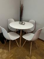Juego de 4 sillas EMA INS con patas de madera, mueble estilo nórdico medieval, para escritorio, comedor, dormitorio, balcón o restaurante BAR hosteleria, OFICINA Mesa de comedor nórdica cocina,m - details 3