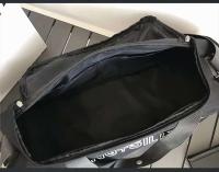Bolsa de viaje con estampado personalizado de letras, gran capacidad, suave y ajustable, bolsa de viaje, entrenamiento, deportes, gimnasio, con bolsillo lateral de malla - details 13