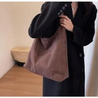 Bolso de hombro de gamuza de gran capacidad para mujer, bolso de viaje informal Simple, bolsos Retro, Otoño e Invierno - details 15