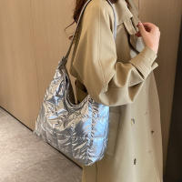 Bolso de mano de algodón con almohadilla espacial para mujer, bolsa de viaje de hombro acolchada, de gran capacidad, impermeable, a la moda, Invierno - details 57