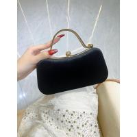 Elegante Bolso de Terciopelo Negro con Diamantes Falsos Bolso de Mesa de Banquete para Mujeres - details 3