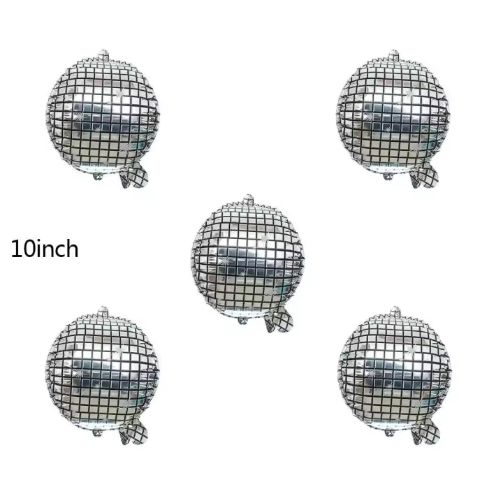 Globos Disco 4D Paquete de 5 Decoración de Fiesta Popular en Forma de Cúbico Efecto Rock y Roll - 1
