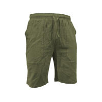 Verano Hombres Color Sólido Cinco Puntos Casual Pantalones Cortos Cordón Transpirable Pantalones de Playa Algodón Lino Pantalones Cortos Deportivos - details 18