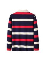 Polo de manga larga para hombre, camiseta informal de algodón con bordado a rayas, a la moda, novedad de primavera, 2024 - details 5