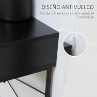 Mesa de Consola Moderna de Metal 100x30x75 cm con 2 Cajones de Almacenamiento - details 15