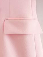 TRAFZA-traje elegante de manga larga para mujer, traje con cuello, Bolsillo falso, decorado, Color sólido, estilo callejero, prendas de vestir exteriores informales - details 9
