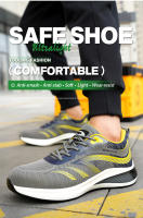 Zapatos de seguridad para hombre y mujer, zapatillas de trabajo ligeras a prueba de perforaciones, botas de trabajo protectoras para verano - details 2