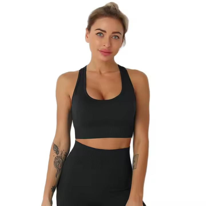Hamidou-Sujetador deportivo Sexy para mujer, sostén de belleza para espalda, entrenamiento, correr, Fitness, Yoga - 1