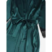 Conjunto De Pijama De Seda Para Mujer 5 Piezas Lencería Sexy De Encaje Camisola Y Pantalones Ropa Interior Para Dormir En Casa - details 7