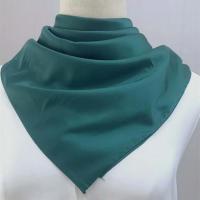 Pañuelo para la cabeza de 70x70cm para mujer, pañuelos para el pelo de satén de seda, pañuelo bonito para mujer, bufandas para el cuello para mujer, verde, negro y blanco - details 7