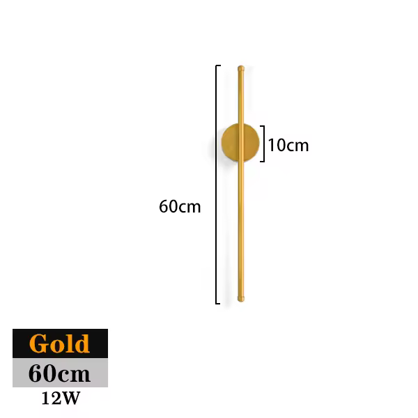 Lámpara de Pared Moderna LED PARKSON Luces Interiores para Sala de Estar Baño Dormitorio Decoración Dorada Iluminación Céng 85-265V 60cm 80cm 100cm Material Metal - 1