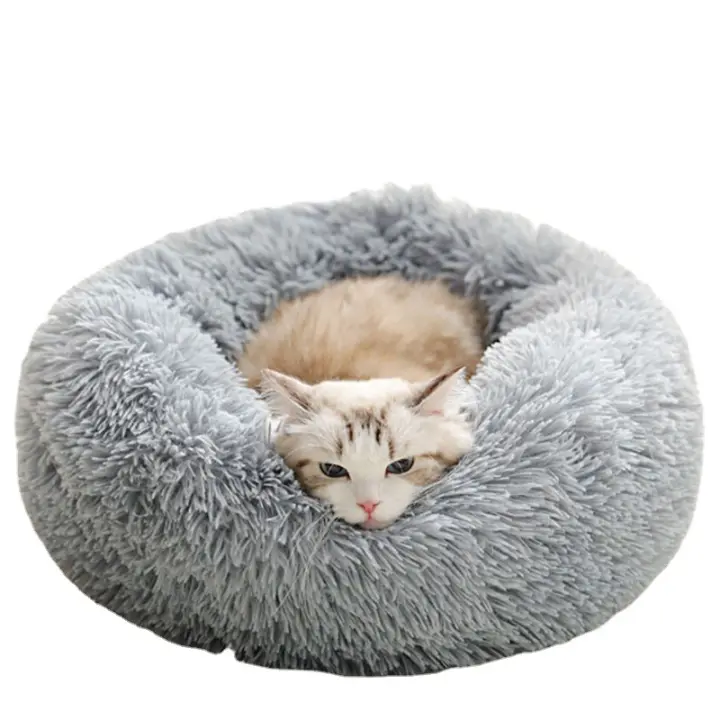 Cesta acogedora y cálida para mascotas, cama de Material de felpa agradable para la piel, para gato o perro pequeño, para dormir - 1