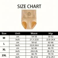 1pc Mujeres Florales Poliamida y Spandex Cintura Alta Moldeadoras - Sin Costuras Levantamiento de Cadera Control de Abdomen Shapewear Slim Briefs con Detalle de Volantes y Dobladillo Dado para Recuperación Postparto - Ajuste Ajustado de Temporada Completa - details 0
