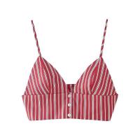 Conjunto de Falda a Rayas Rojas Tops de Tubo Sin Mangas, Cintura Alta Larga Falda - details 0