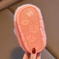 Suaves Zapatillas de Piel de Conejo para Invierno Piso Antideslizante, Moda Caliente para Niños y Niñas - details 22