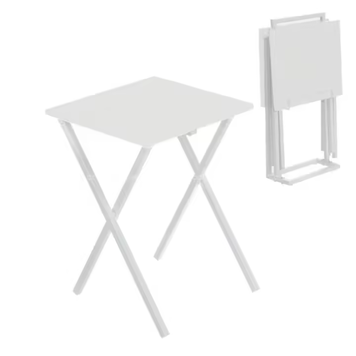 Conjunto de Mesa Plegable de Madera de Alta Calidad Minimalista y Versátil - 1