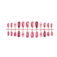 Wearable uñas flores strass estilo europeo y americano hojas de uñas acabado 24 piezas - details 6