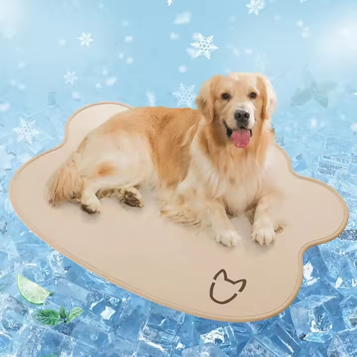 Suministros para mascotas, estera fría de verano de seda para mascotas, almohadilla suave y gruesa para el suelo para mascotas, cama para perros, estera para dormir para mascotas fácil de limpiar para perros/gatos - 1