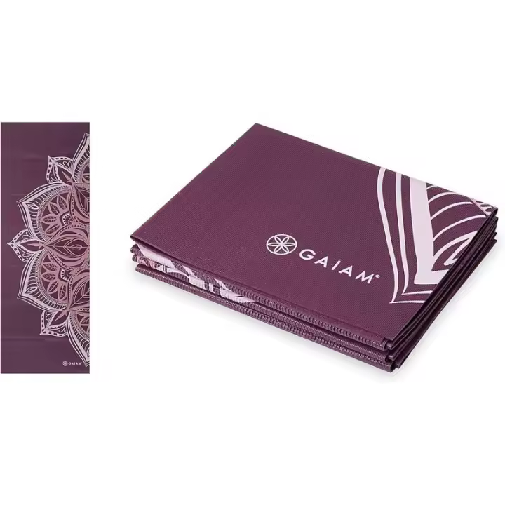 Gaiam Almohada de Yoga Plegable para Viajes 68"L 24"W x 2mm Gruesa Ideal para Yoga, Pilates y Entrenamientos - 1