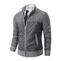 Suéter de otoño e invierno para hombre, cárdigan suelto, suéter de lana, jersey de cuello alto frío, cortavientos empalmado, chaqueta informal - details 8