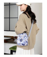 Nuevo bolso de tela de flores de hombro, bolso de mensajero informal de moda, mochila pequeña de compras - details 13