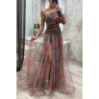 Vestido Elegante de Malla Multifuncional para Mujer Estilo Descubierto con Hombros - details 2