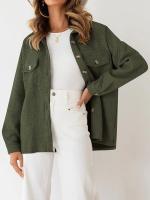 Otoño e Invierno Nueva Chaqueta Casual Ligera con Bolsillo de Diamante de Color Sólido para Mujer - details 4