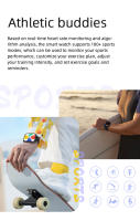 2025 Nuevo VS02 Smartwatch Bluetooth Llamada Detección de frecuencia cardíaca Modo deportivo Mensaje Empuje en pantalla Ajuste de duración Compatible con Android IOS Smartwatch - details 8