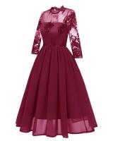 2024 nuevas mujeres 3/4 mangas nupcial encaje elegante vestidos de invitados de boda Sexy transparente gran vientre vestido Formal de graduación mujeres - details 2