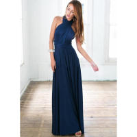 Vestido largo con vendaje sexy y espalda cruzada con múltiples correas y uso multidireccional - details 16