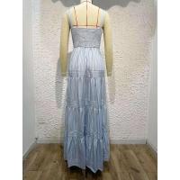 Vestido casual de moda primavera-verano con tirantes finos a rayas para mujer - details 27